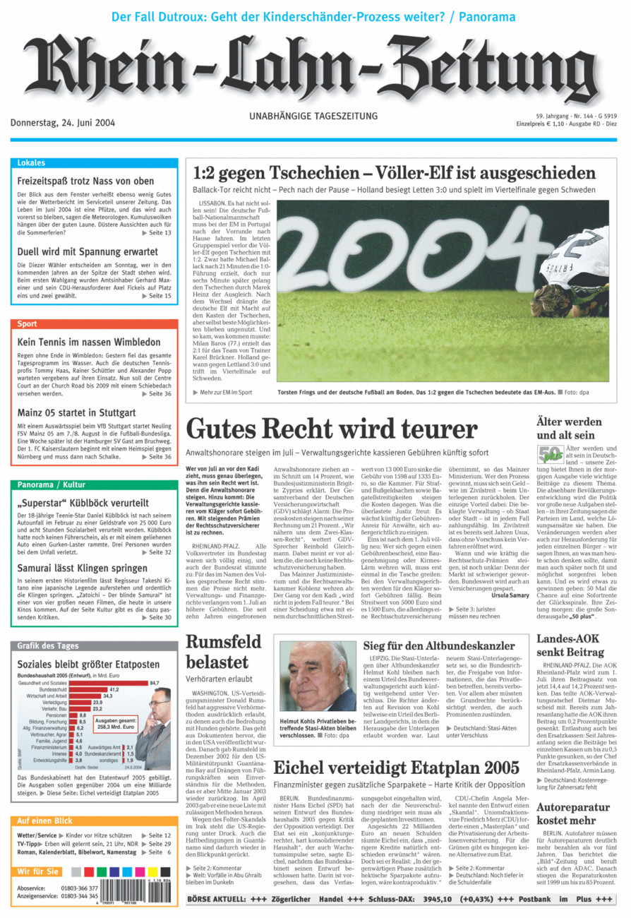 Rhein-Lahn-Zeitung Diez (Archiv) vom Donnerstag, 24.06.2004