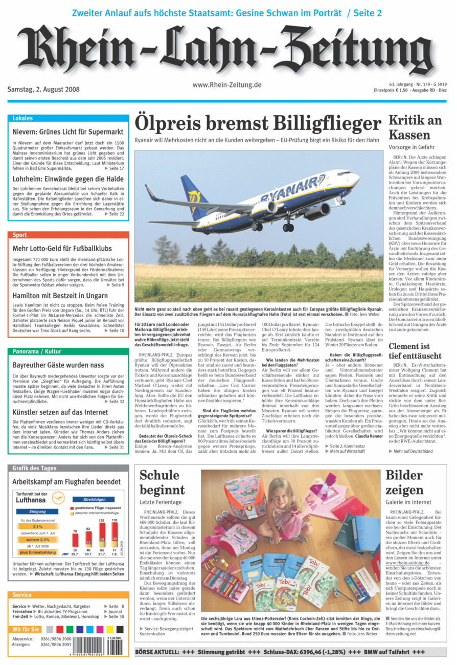 Rhein-Lahn-Zeitung Diez (Archiv) vom Samstag, 02.08.2008