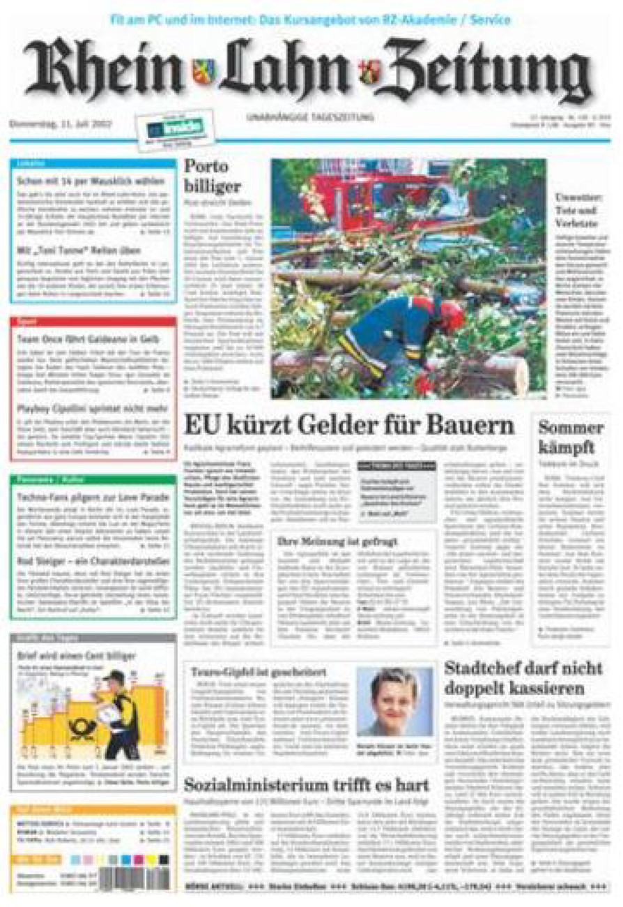 Rhein-Lahn-Zeitung Diez (Archiv) vom Donnerstag, 11.07.2002