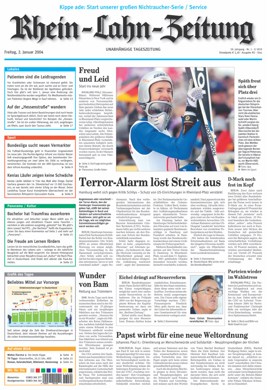 Rhein-Lahn-Zeitung Diez (Archiv) vom Freitag, 02.01.2004