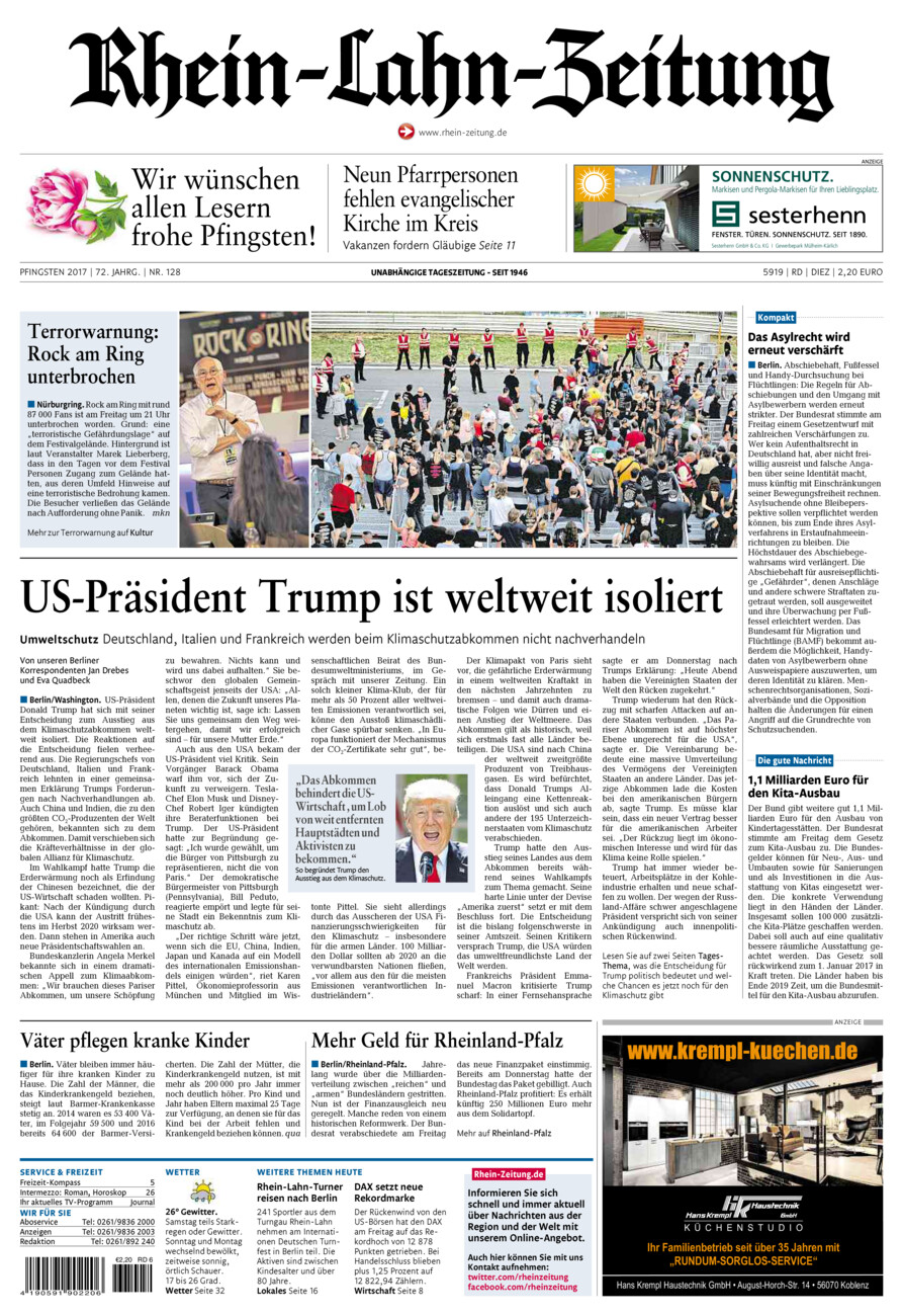 Rhein-Lahn-Zeitung Diez (Archiv) vom Samstag, 03.06.2017
