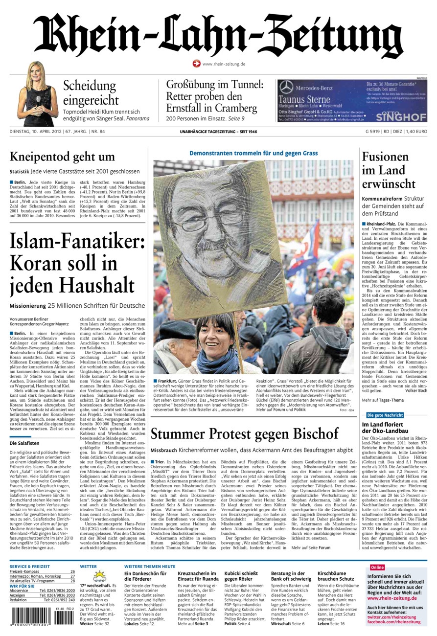 Rhein-Lahn-Zeitung Diez (Archiv) vom Dienstag, 10.04.2012