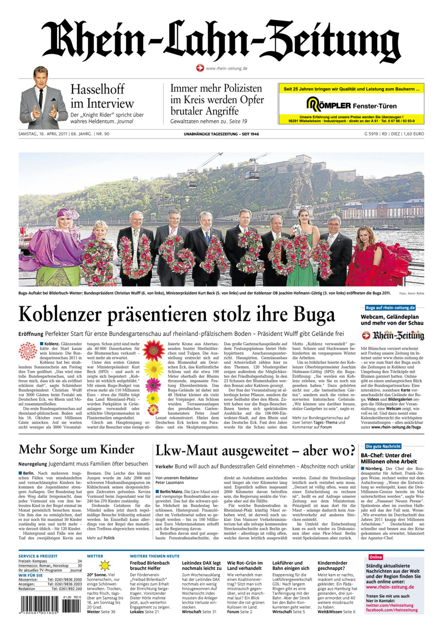 Rhein-Lahn-Zeitung Diez (Archiv) vom Samstag, 16.04.2011
