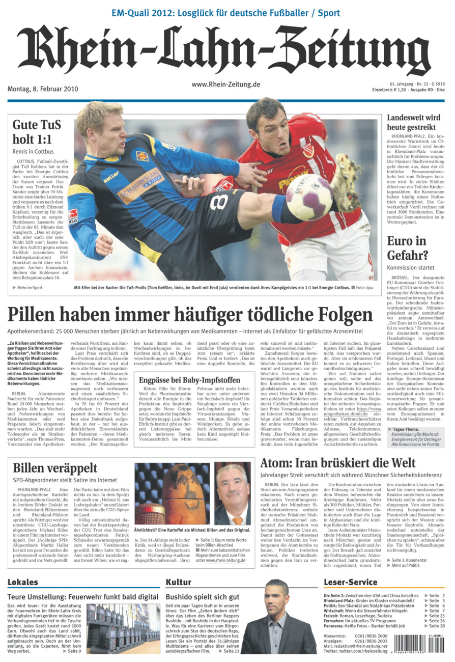 Rhein-Lahn-Zeitung Diez (Archiv) vom Montag, 08.02.2010