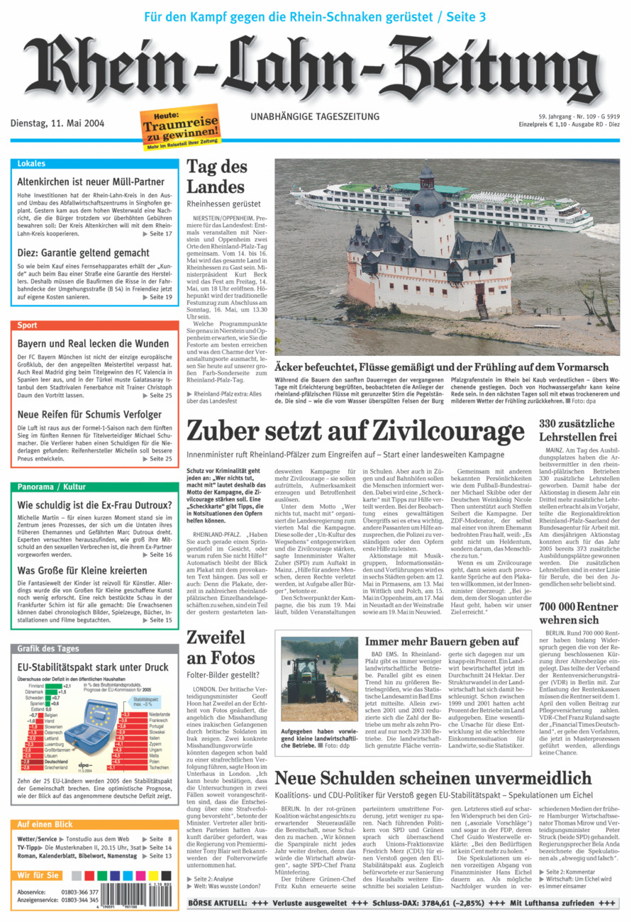 Rhein-Lahn-Zeitung Diez (Archiv) vom Dienstag, 11.05.2004