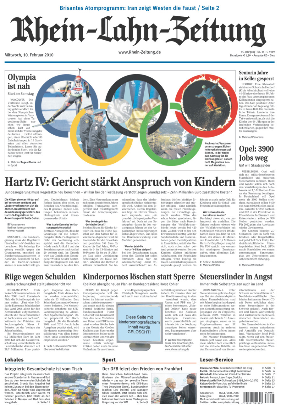 Rhein-Lahn-Zeitung Diez (Archiv) vom Mittwoch, 10.02.2010