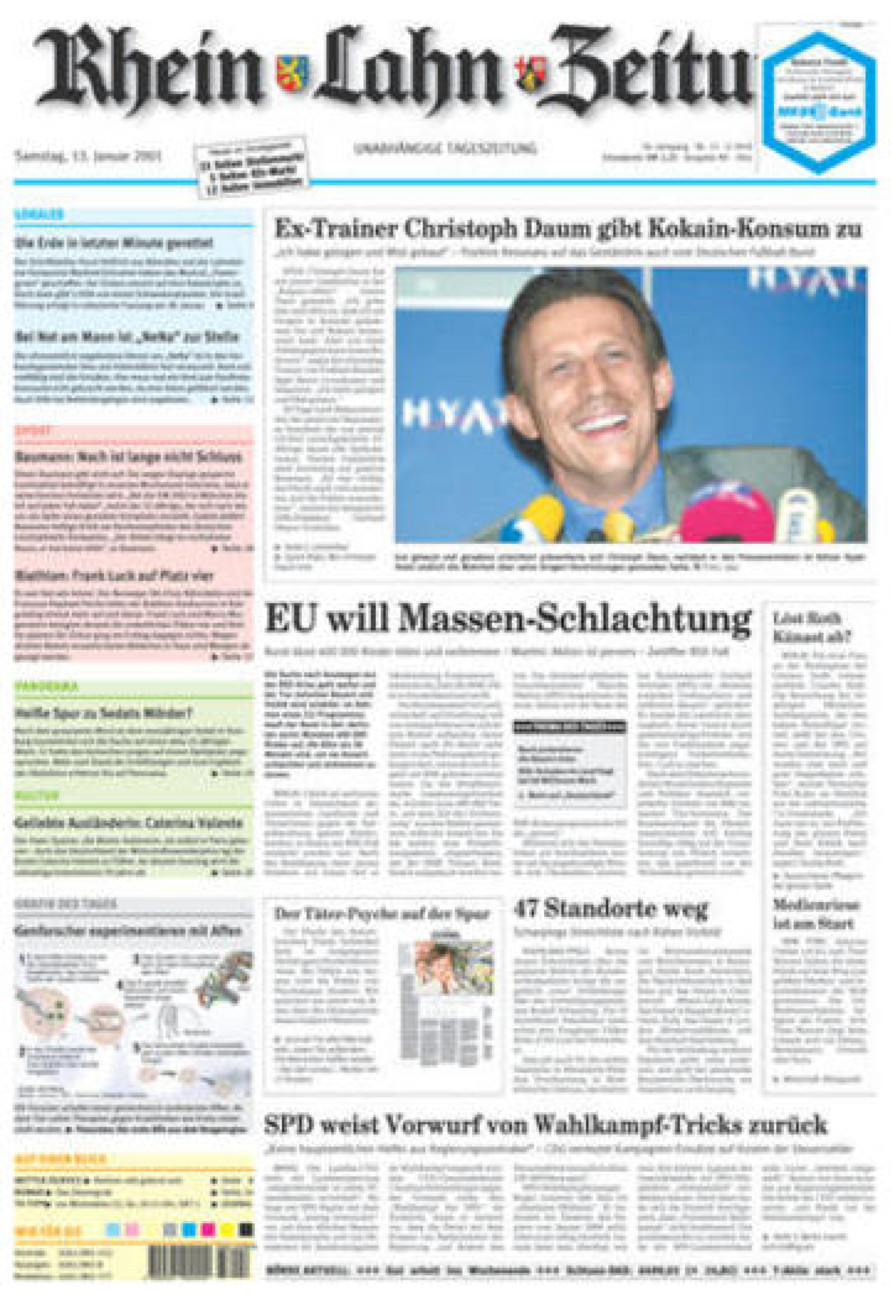 Rhein-Lahn-Zeitung Diez (Archiv) vom Samstag, 13.01.2001
