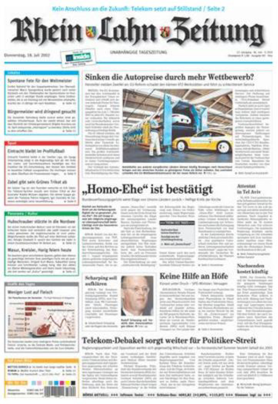 Rhein-Lahn-Zeitung Diez (Archiv) vom Donnerstag, 18.07.2002