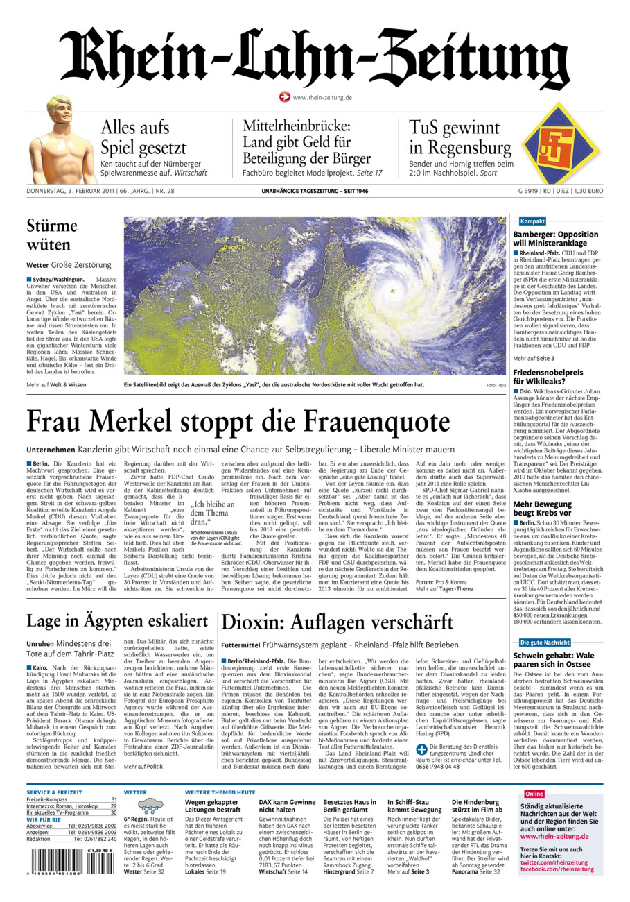 Rhein-Lahn-Zeitung Diez (Archiv) vom Donnerstag, 03.02.2011