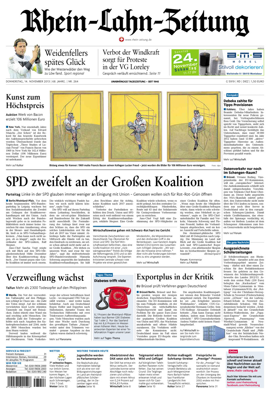Rhein-Lahn-Zeitung Diez (Archiv) vom Donnerstag, 14.11.2013