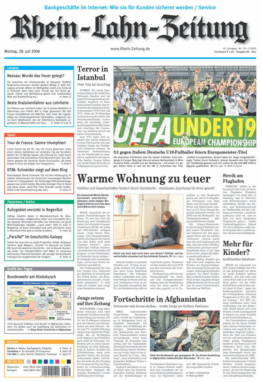 Rhein-Lahn-Zeitung Diez (Archiv) vom Montag, 28.07.2008