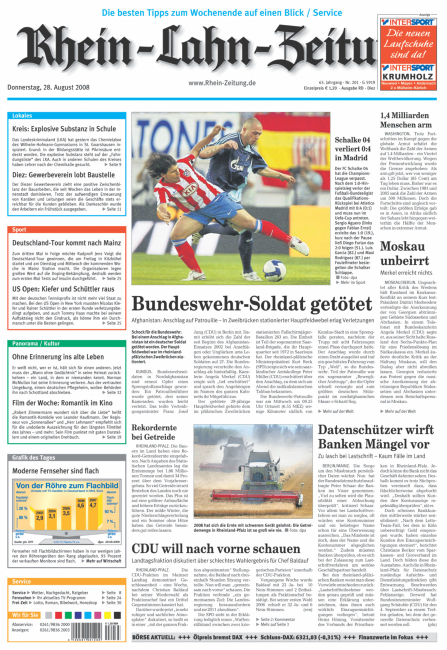 Rhein-Lahn-Zeitung Diez (Archiv) vom Donnerstag, 28.08.2008