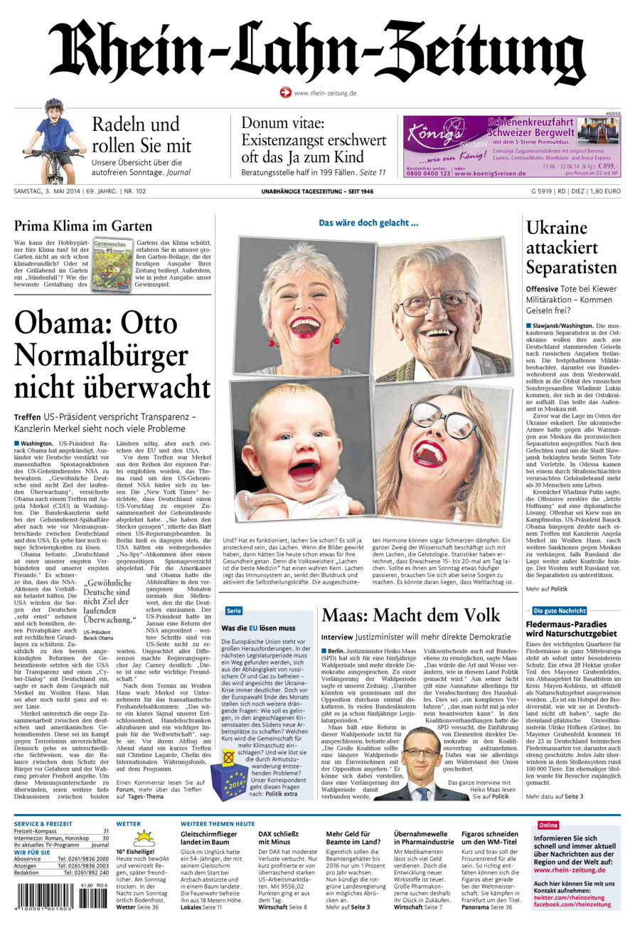 Rhein-Lahn-Zeitung Diez (Archiv) vom Samstag, 03.05.2014