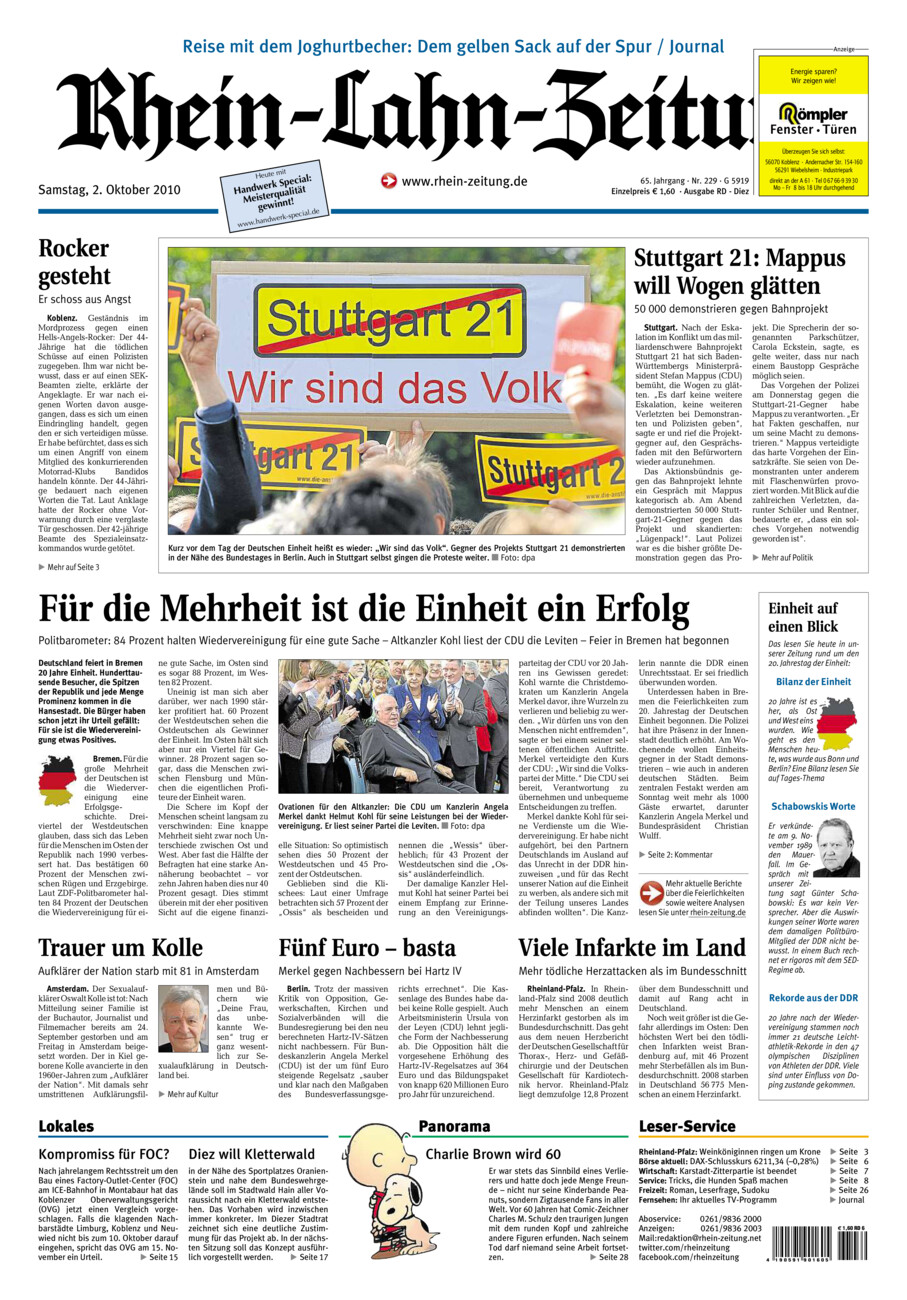 Rhein-Lahn-Zeitung Diez (Archiv) vom Samstag, 02.10.2010