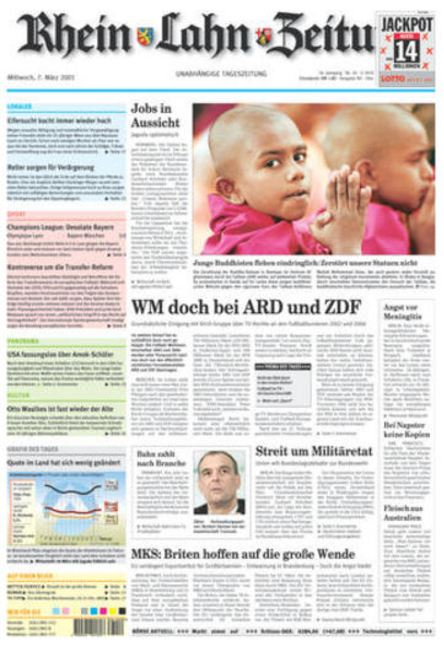 Rhein-Lahn-Zeitung Diez (Archiv) vom Mittwoch, 07.03.2001