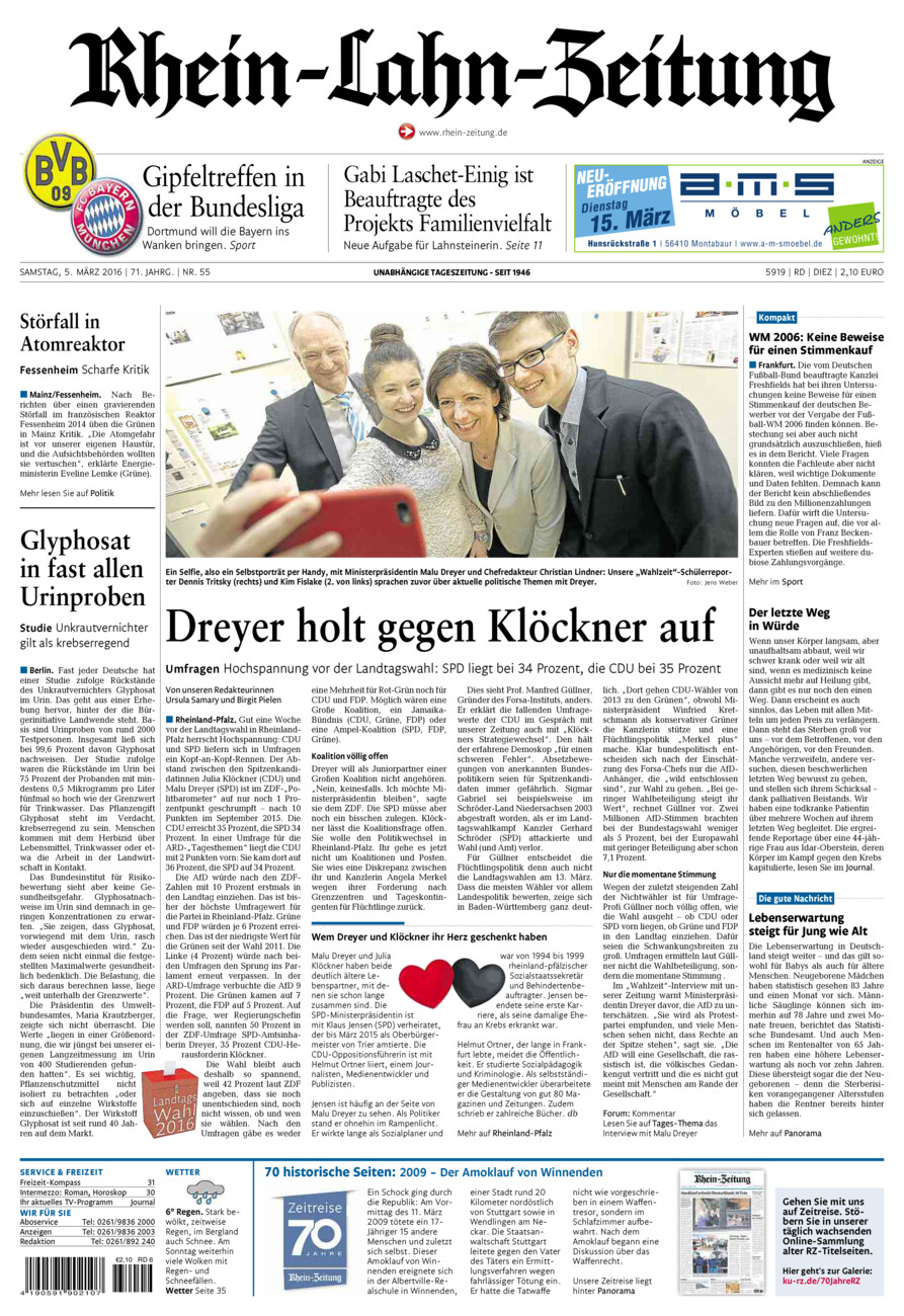Rhein-Lahn-Zeitung Diez (Archiv) vom Samstag, 05.03.2016