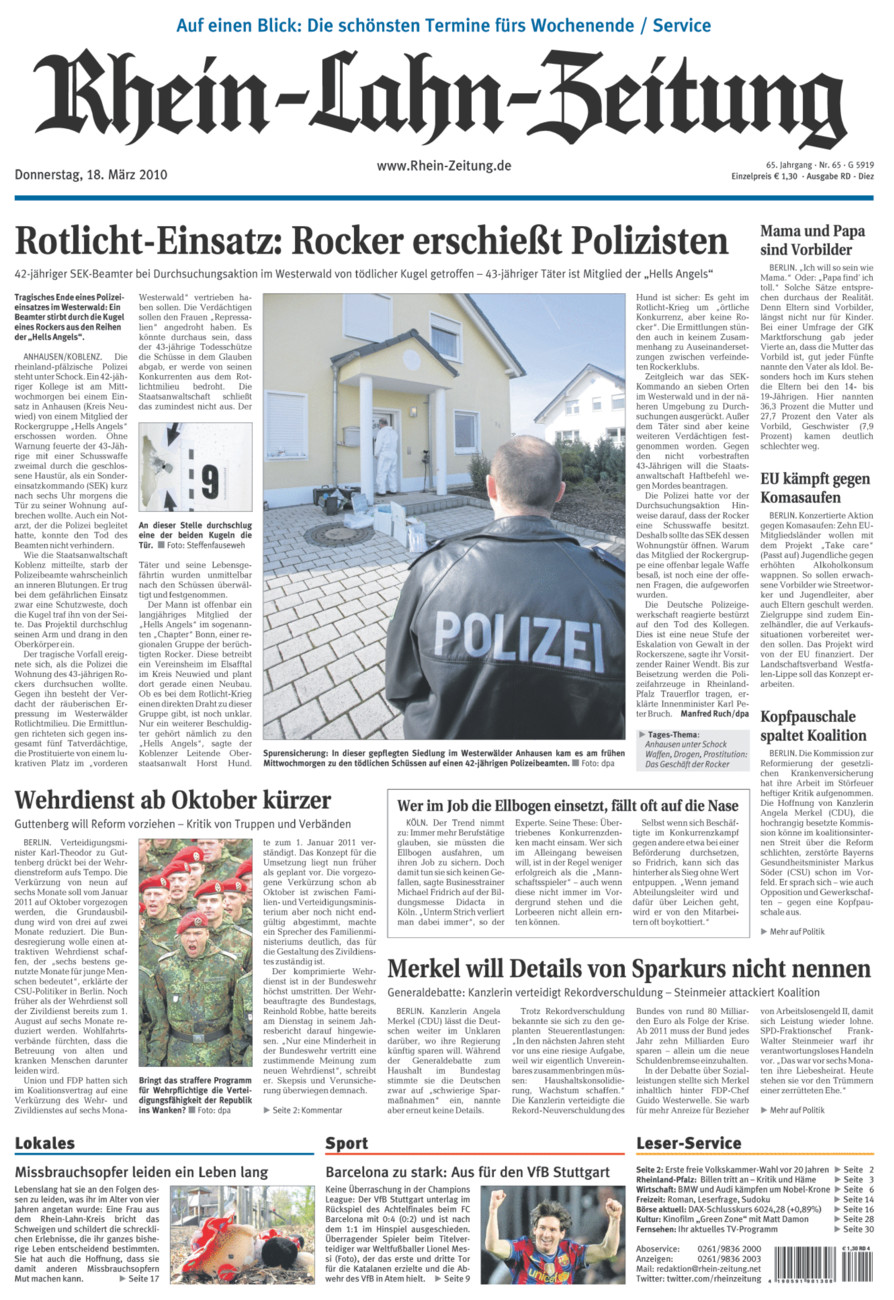 Rhein-Lahn-Zeitung Diez (Archiv) vom Donnerstag, 18.03.2010