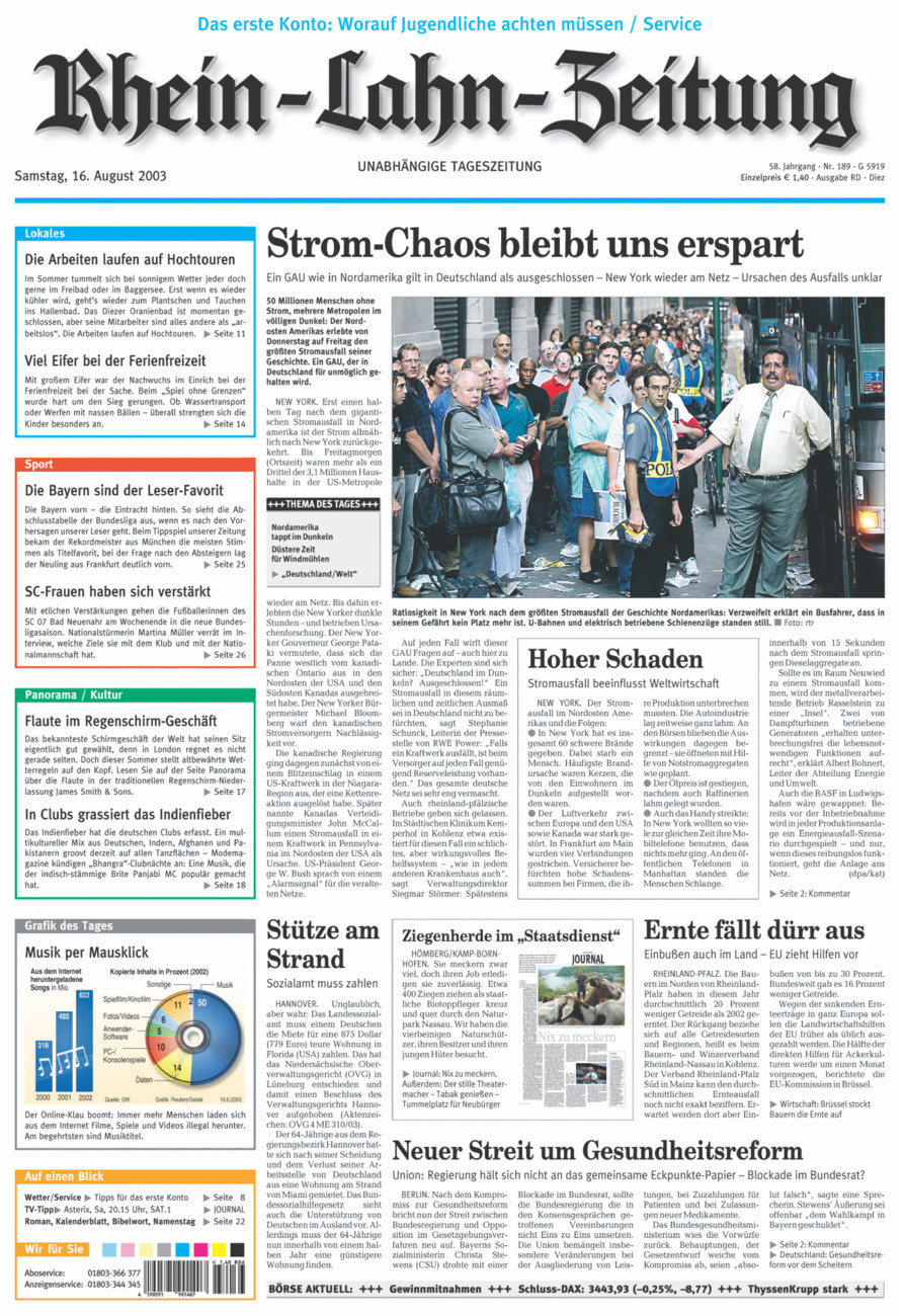 Rhein-Lahn-Zeitung Diez (Archiv) vom Samstag, 16.08.2003