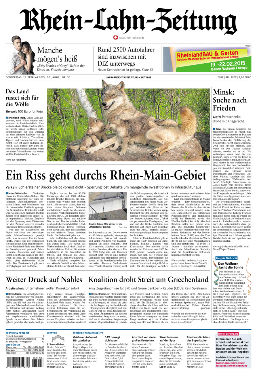 Rhein-Lahn-Zeitung Diez (Archiv) vom Donnerstag, 12.02.2015