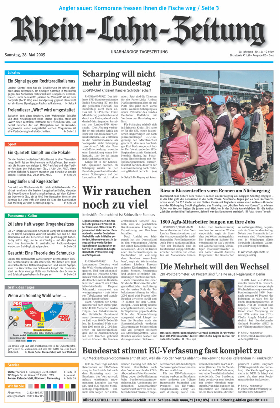 Rhein-Lahn-Zeitung Diez (Archiv) vom Samstag, 28.05.2005
