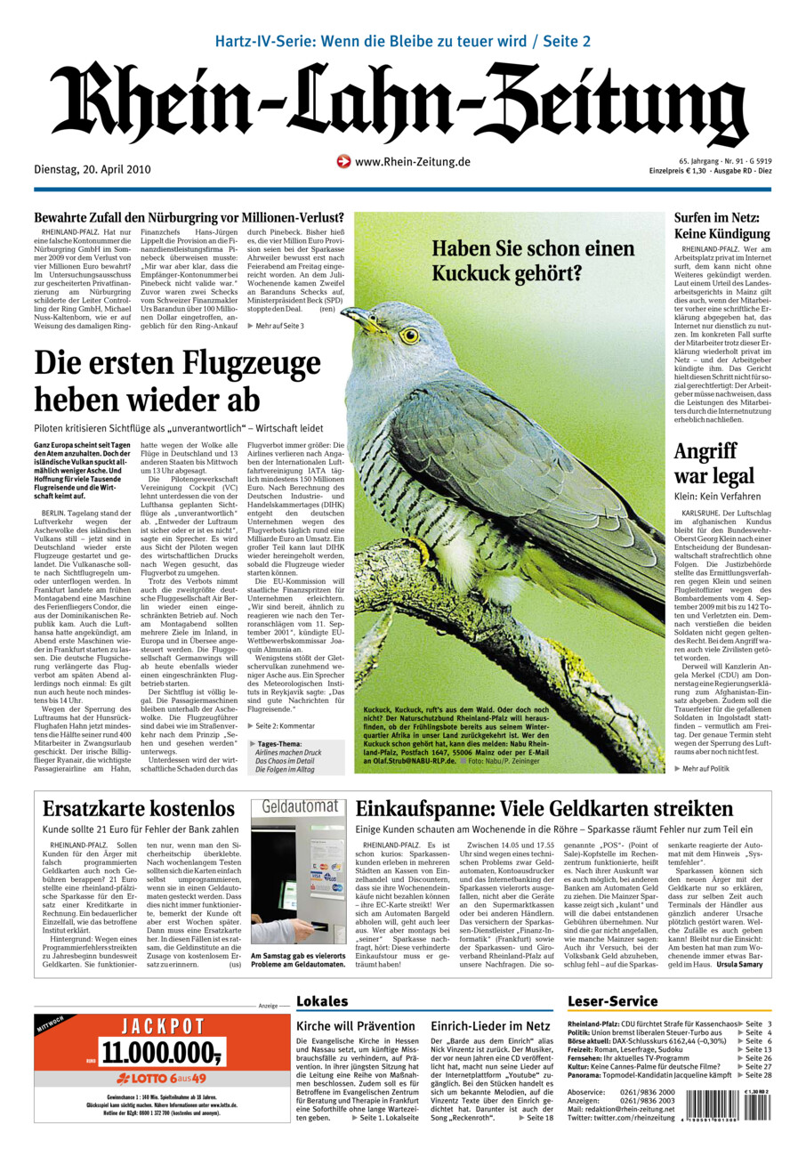 Rhein-Lahn-Zeitung Diez (Archiv) vom Dienstag, 20.04.2010