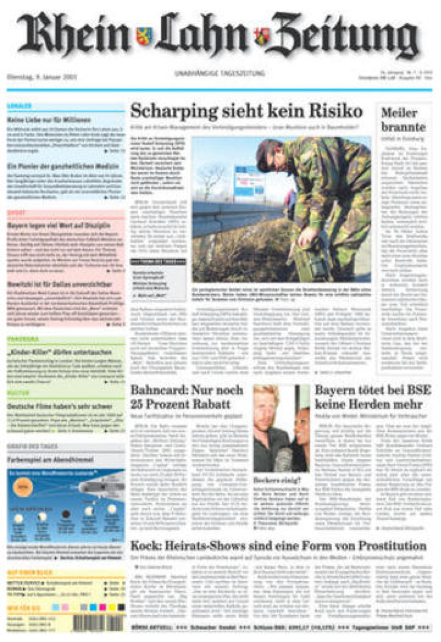 Rhein-Lahn-Zeitung Diez (Archiv) vom Dienstag, 09.01.2001