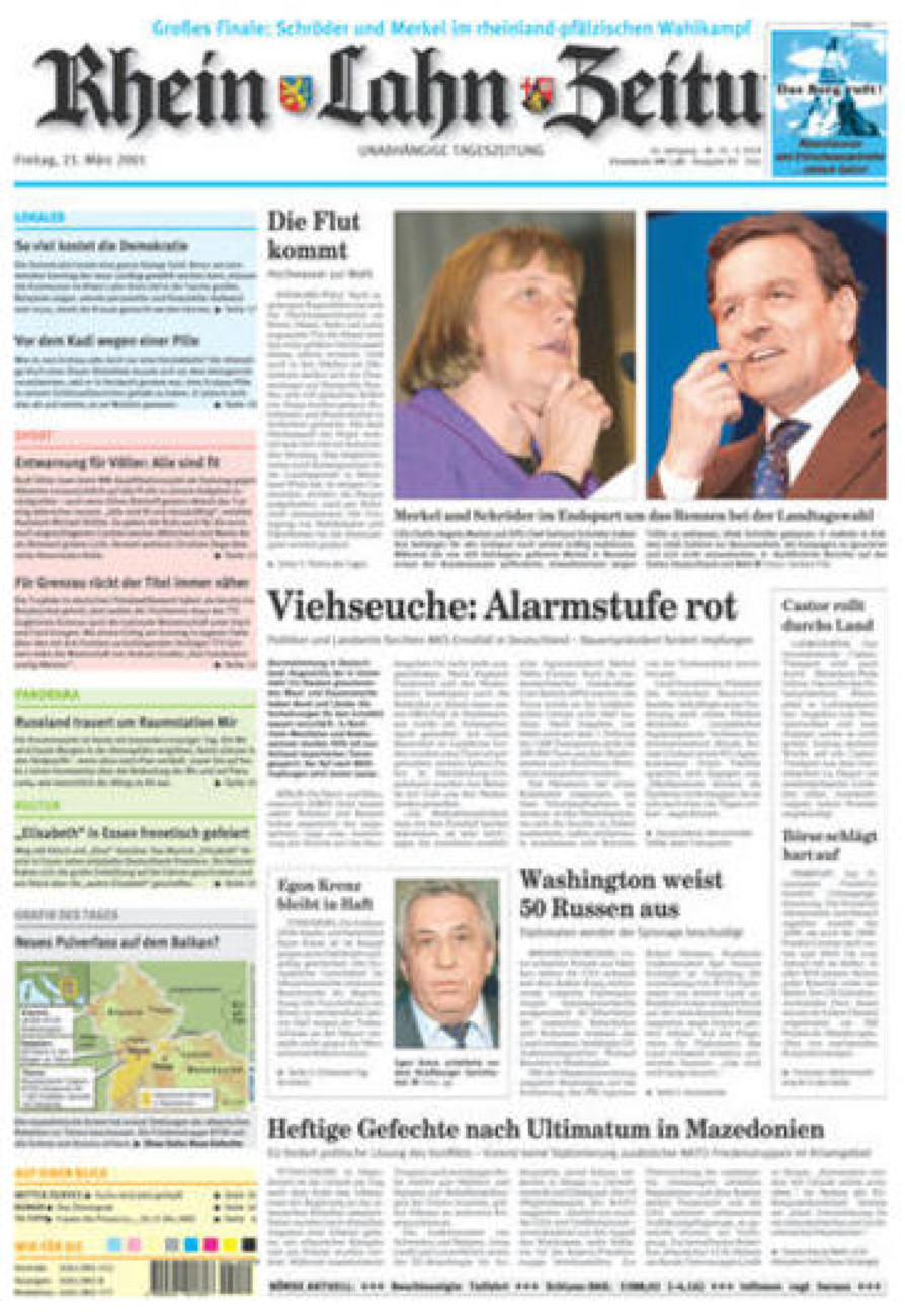 Rhein-Lahn-Zeitung Diez (Archiv) vom Freitag, 23.03.2001