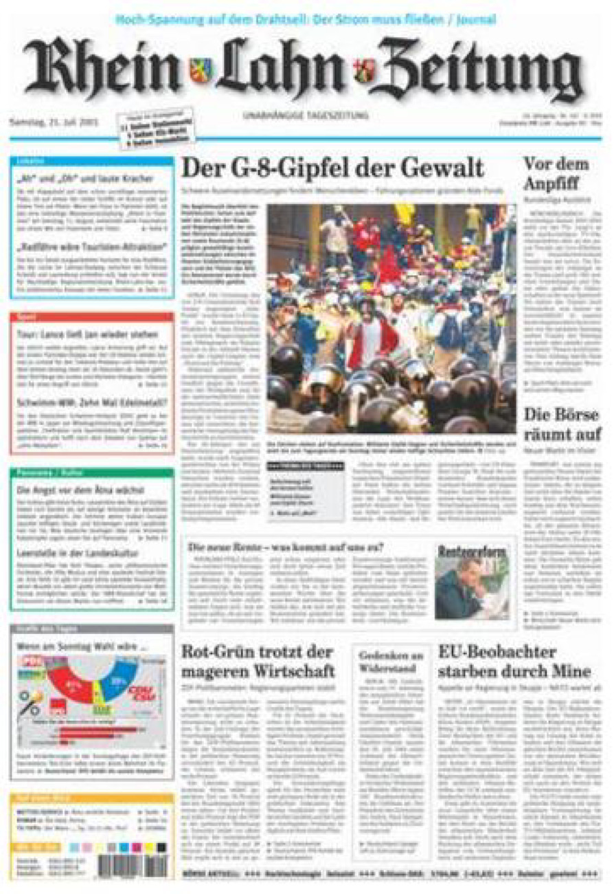 Rhein-Lahn-Zeitung Diez (Archiv) vom Samstag, 21.07.2001