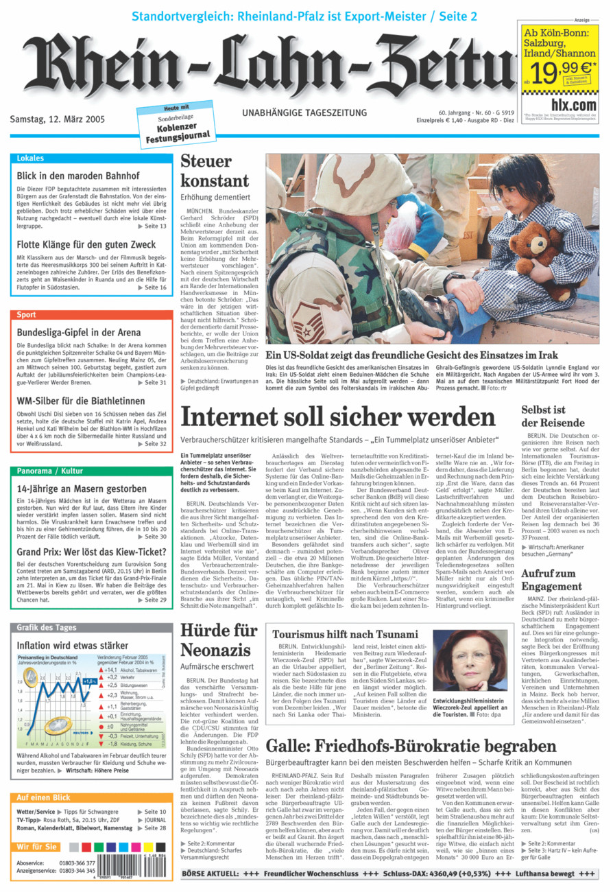 Rhein-Lahn-Zeitung Diez (Archiv) vom Samstag, 12.03.2005