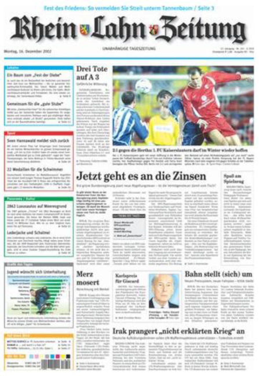 Rhein-Lahn-Zeitung Diez (Archiv) vom Montag, 16.12.2002