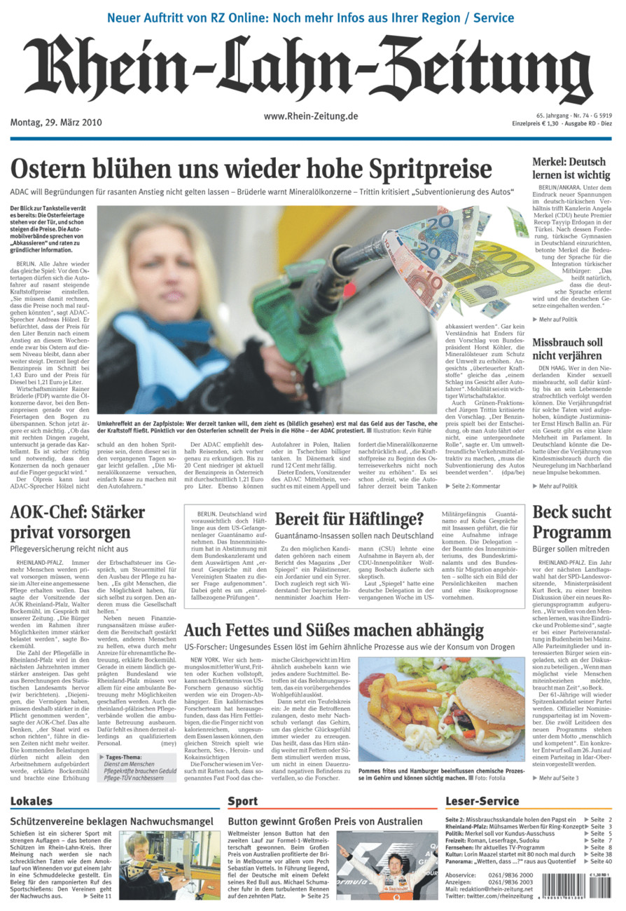 Rhein-Lahn-Zeitung Diez (Archiv) vom Montag, 29.03.2010