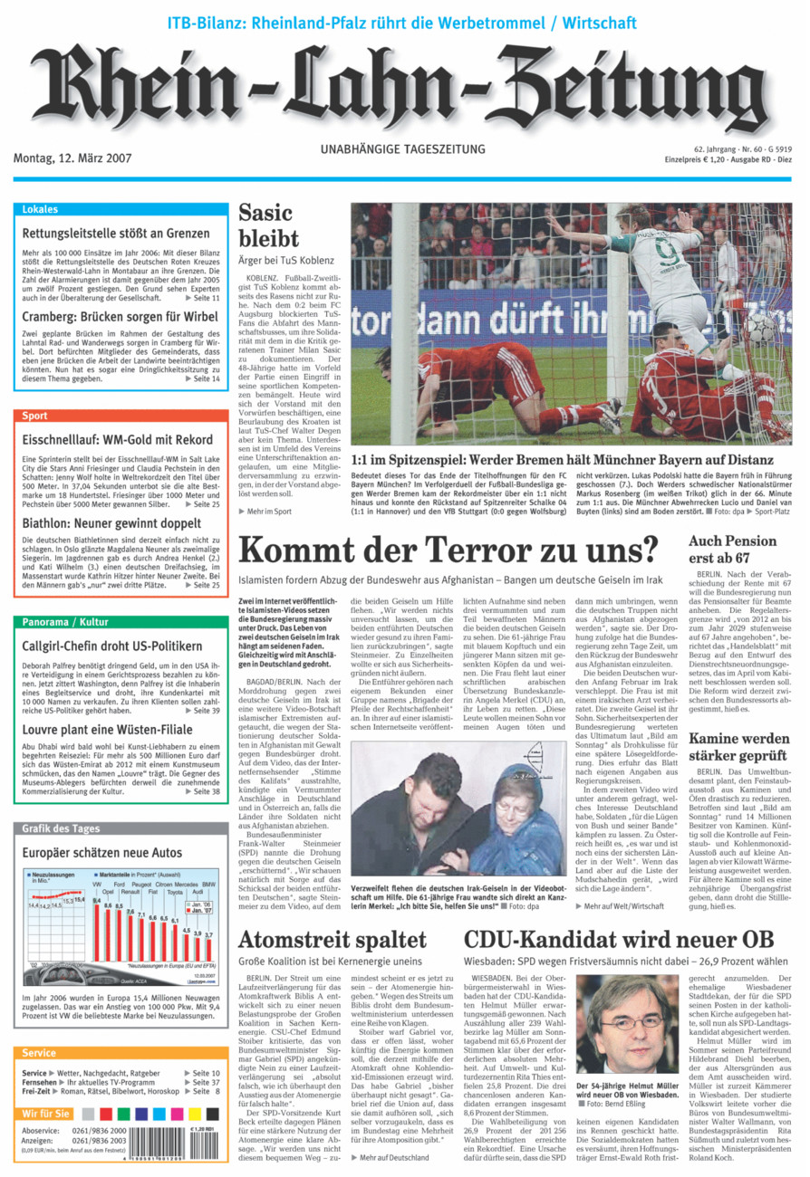 Rhein-Lahn-Zeitung Diez (Archiv) vom Montag, 12.03.2007