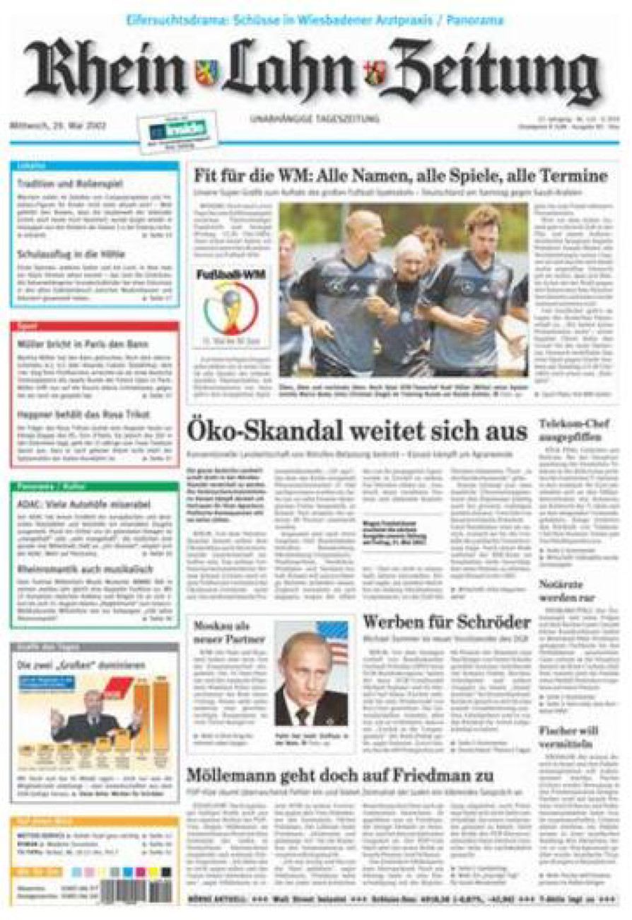 Rhein-Lahn-Zeitung Diez (Archiv) vom Mittwoch, 29.05.2002