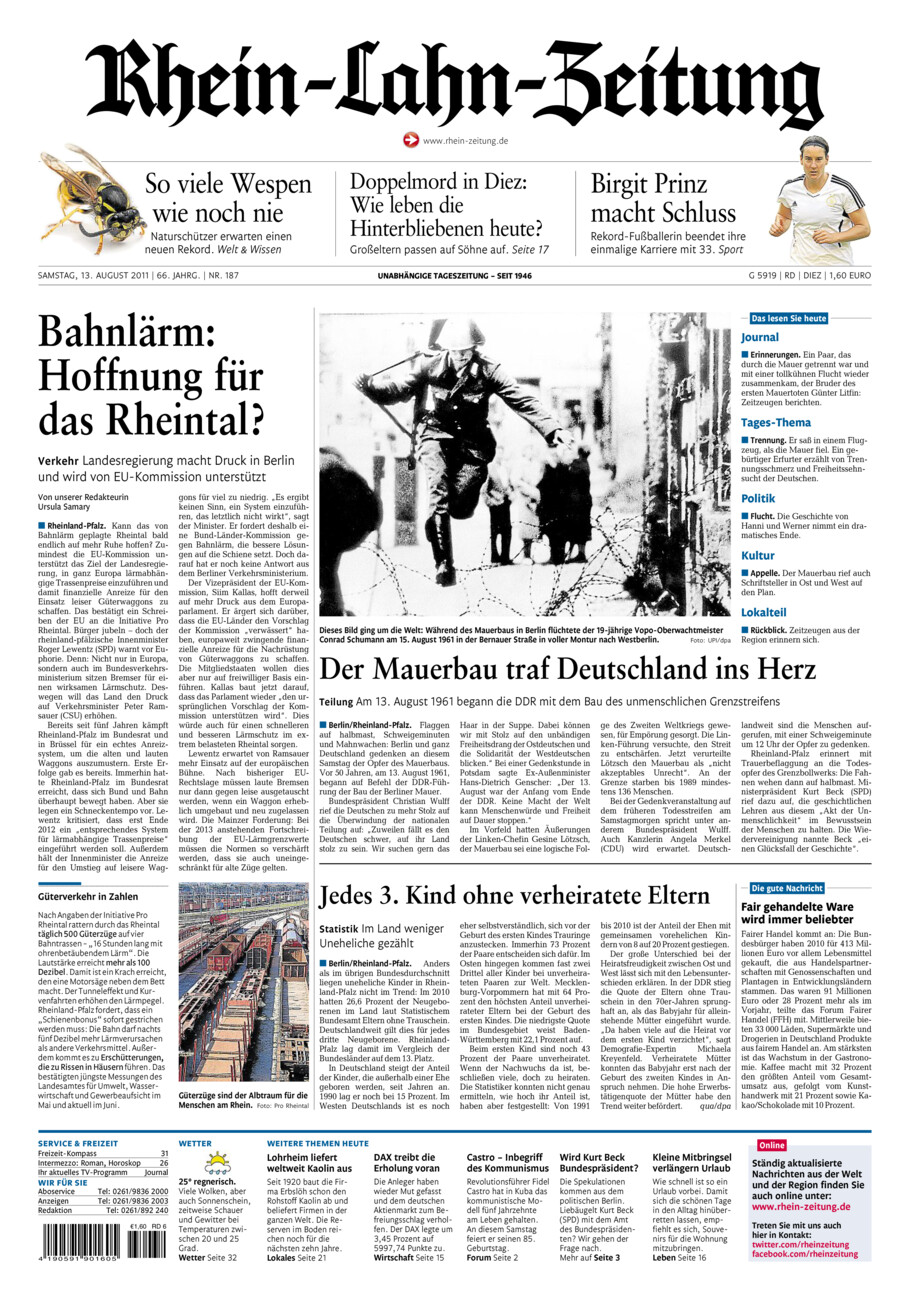Rhein-Lahn-Zeitung Diez (Archiv) vom Samstag, 13.08.2011