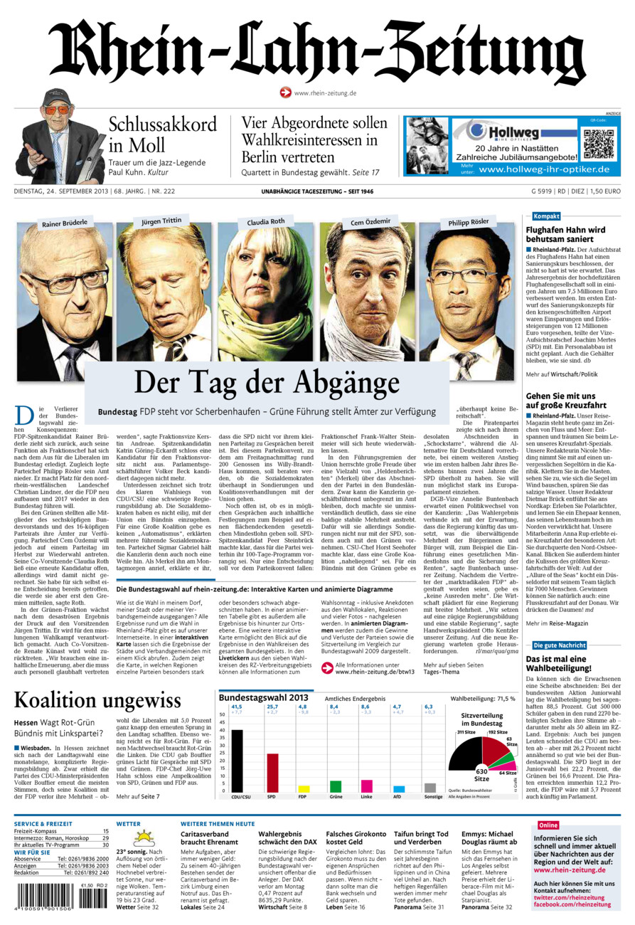 Rhein-Lahn-Zeitung Diez (Archiv) vom Dienstag, 24.09.2013
