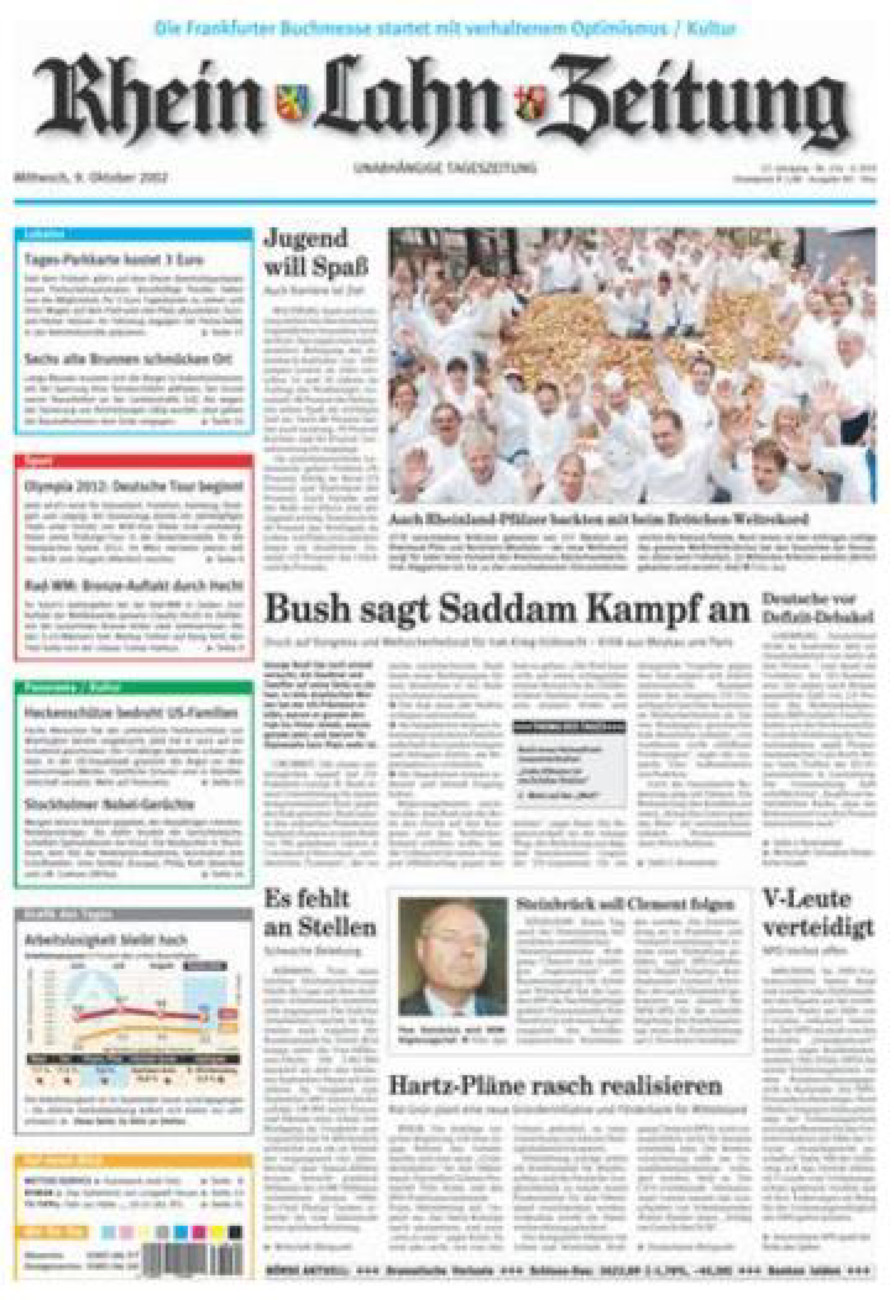 Rhein-Lahn-Zeitung Diez (Archiv) vom Mittwoch, 09.10.2002