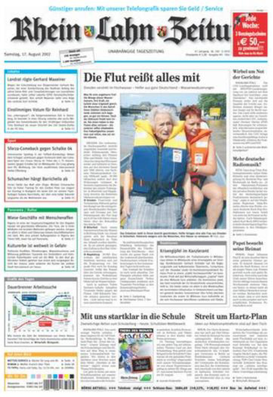 Rhein-Lahn-Zeitung Diez (Archiv) vom Samstag, 17.08.2002