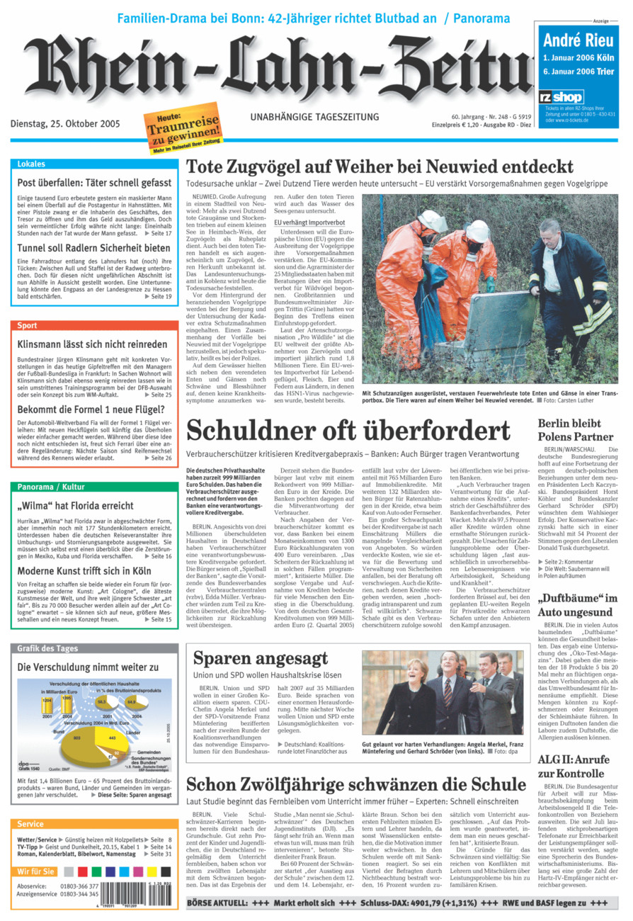 Rhein-Lahn-Zeitung Diez (Archiv) vom Dienstag, 25.10.2005