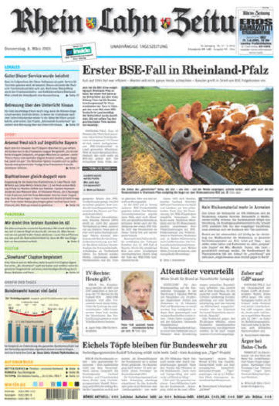Rhein-Lahn-Zeitung Diez (Archiv) vom Donnerstag, 08.03.2001