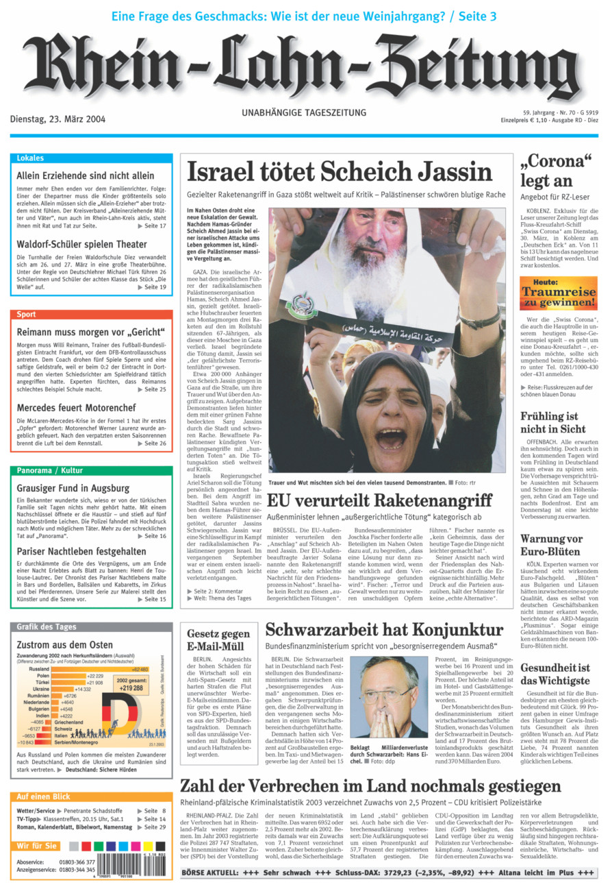 Rhein-Lahn-Zeitung Diez (Archiv) vom Dienstag, 23.03.2004