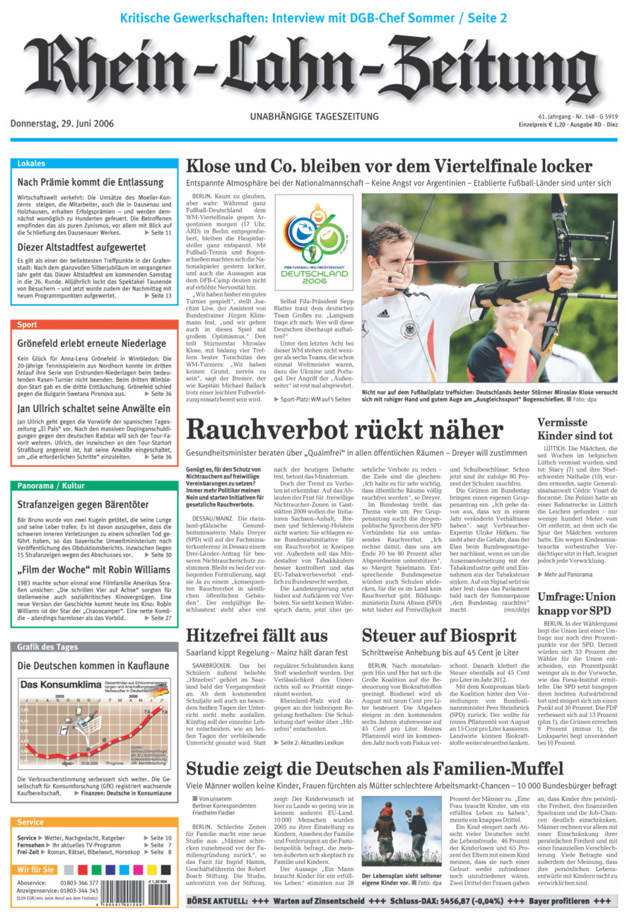 Rhein-Lahn-Zeitung Diez (Archiv) vom Donnerstag, 29.06.2006