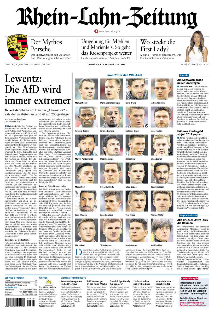 Rhein-Lahn-Zeitung Diez (Archiv) vom Dienstag, 05.06.2018