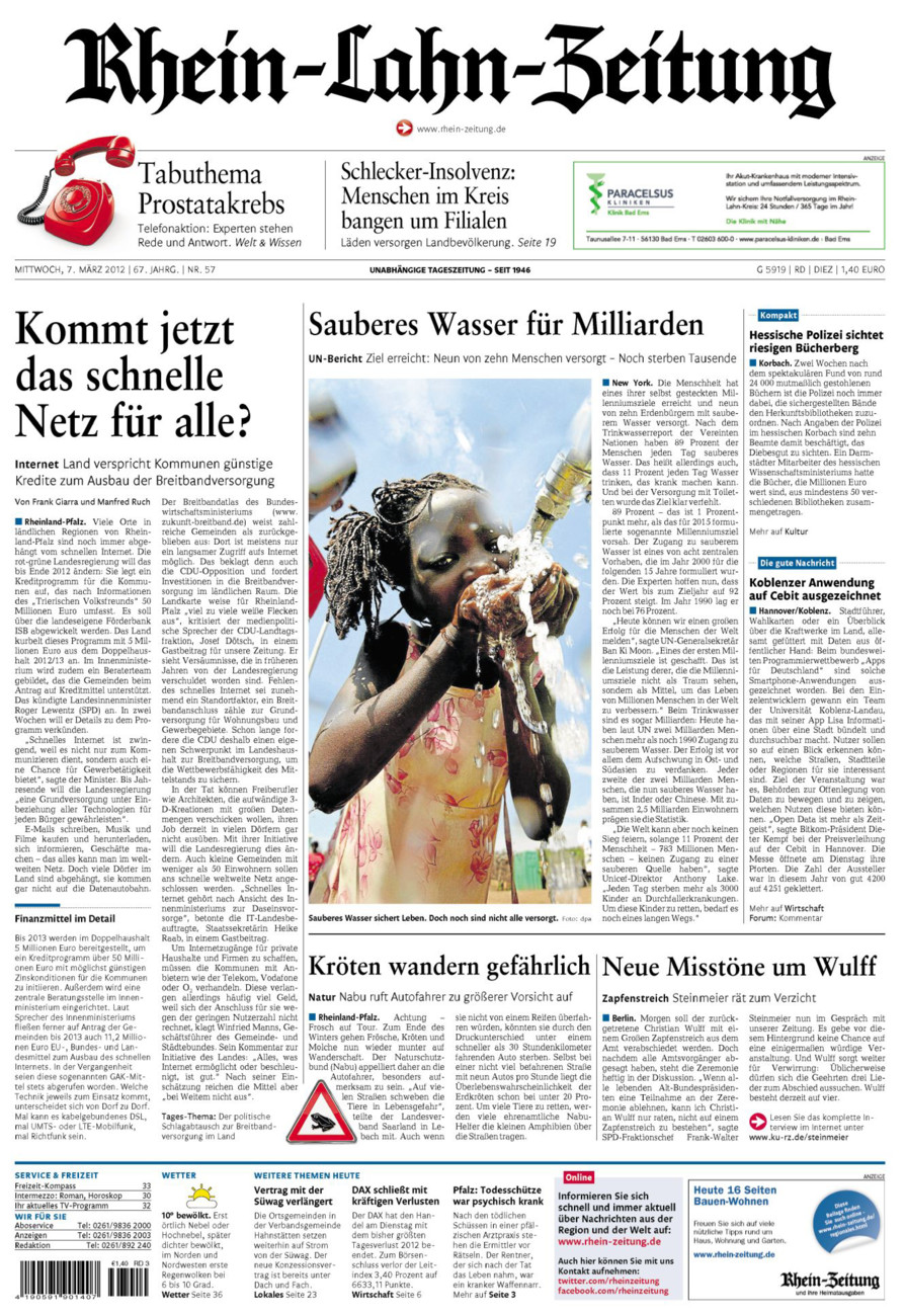 Rhein-Lahn-Zeitung Diez (Archiv) vom Mittwoch, 07.03.2012