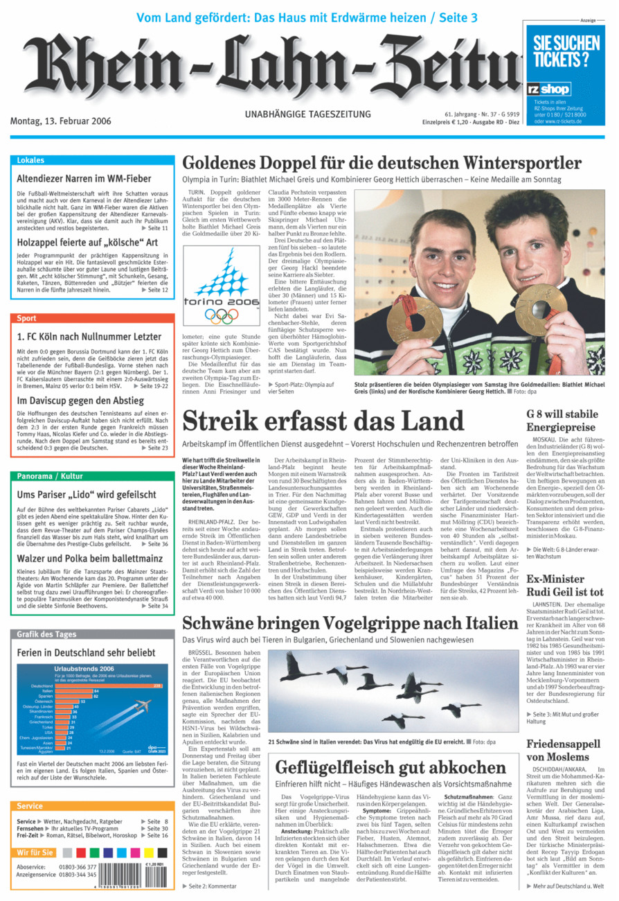Rhein-Lahn-Zeitung Diez (Archiv) vom Montag, 13.02.2006
