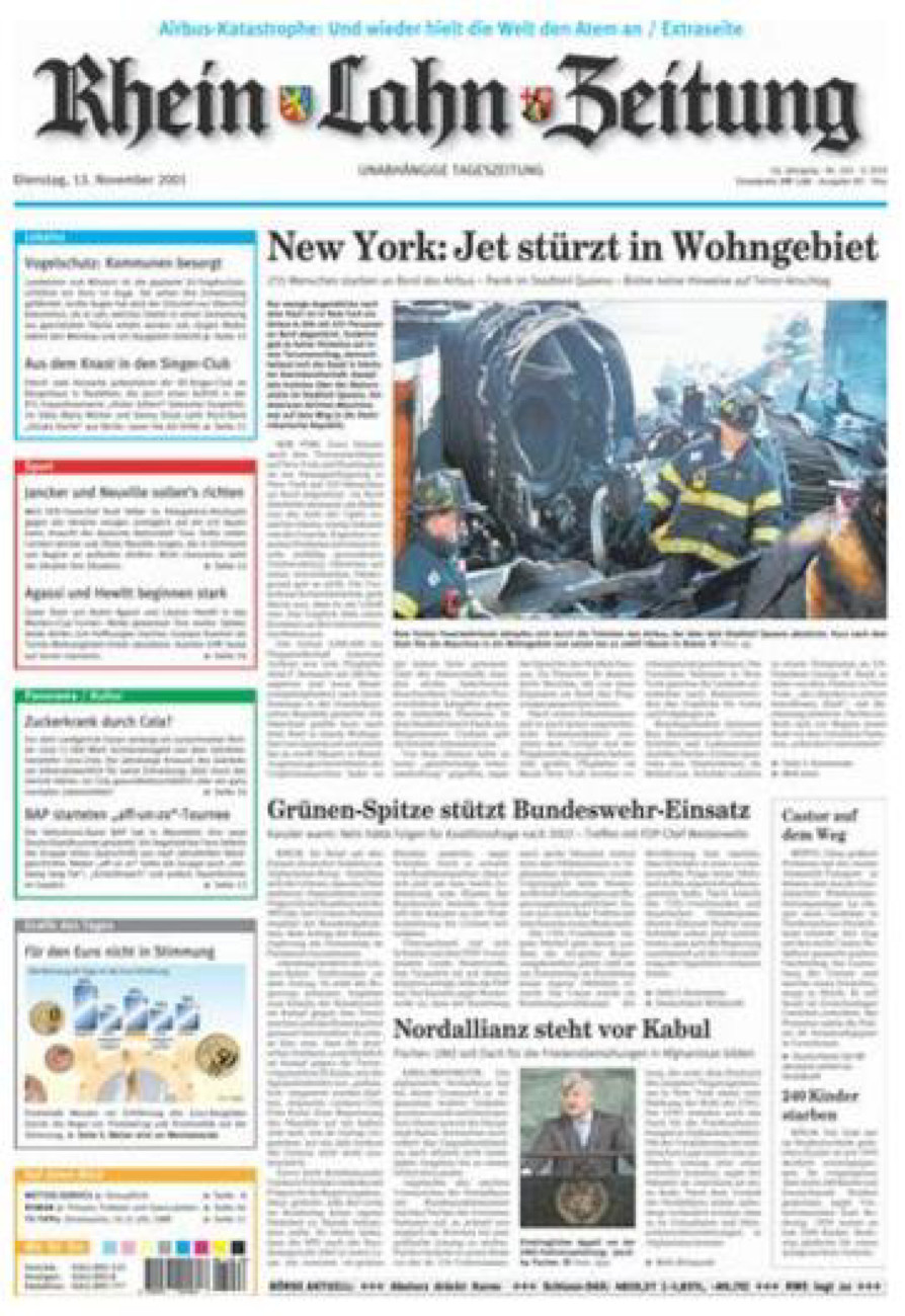 Rhein-Lahn-Zeitung Diez (Archiv) vom Dienstag, 13.11.2001