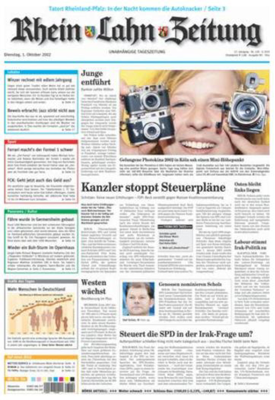 Rhein-Lahn-Zeitung Diez (Archiv) vom Dienstag, 01.10.2002