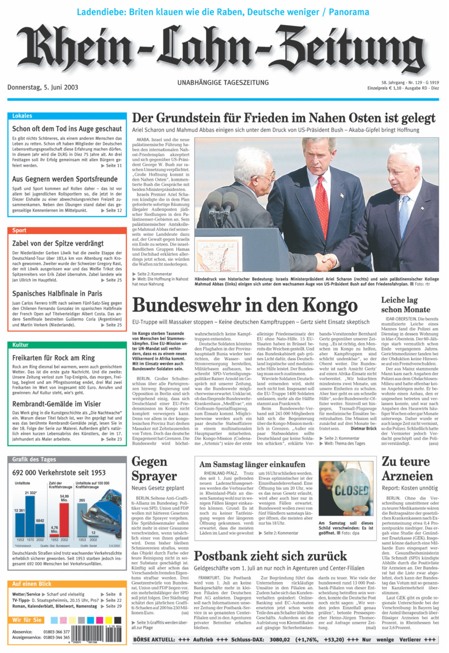 Rhein-Lahn-Zeitung Diez (Archiv) vom Donnerstag, 05.06.2003