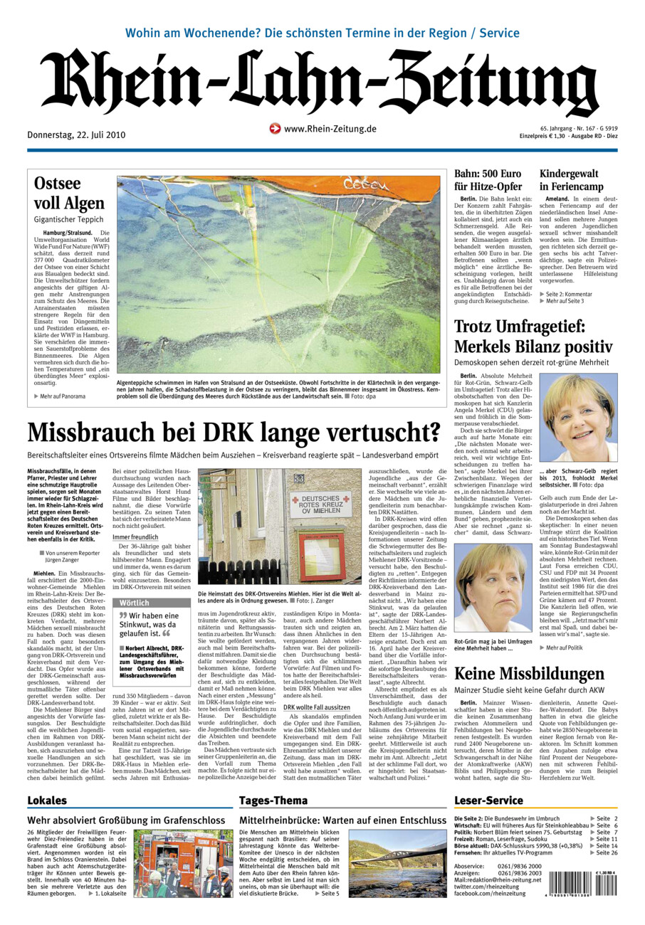 Rhein-Lahn-Zeitung Diez (Archiv) vom Donnerstag, 22.07.2010