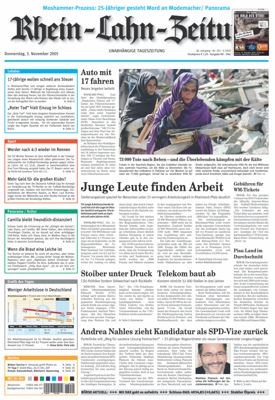Rhein-Lahn-Zeitung Diez (Archiv) vom Donnerstag, 03.11.2005