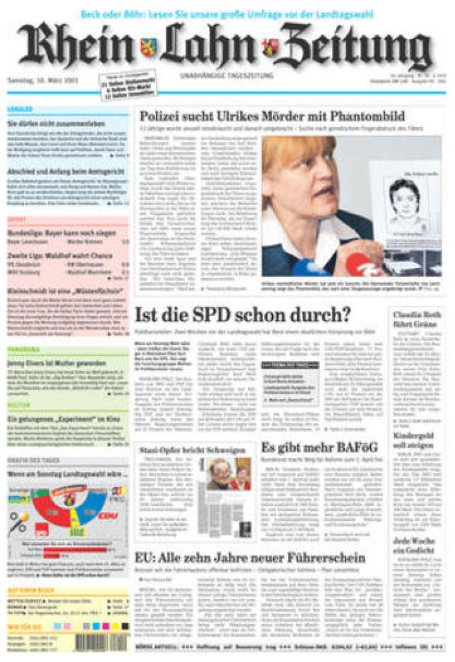 Rhein-Lahn-Zeitung Diez (Archiv) vom Samstag, 10.03.2001